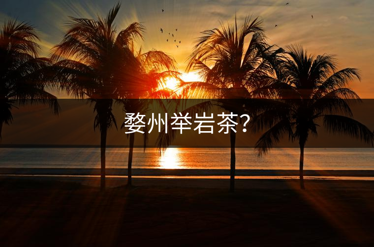 婺州舉巖茶？