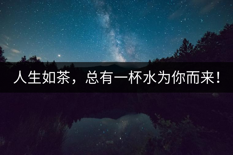 人生如茶，總有一杯水為你而來(lái)！