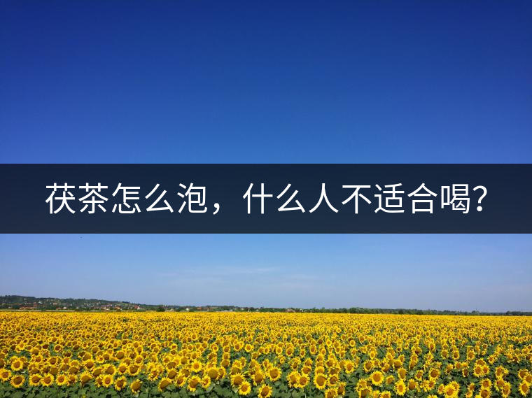茯茶怎么泡，什么人不適合喝？