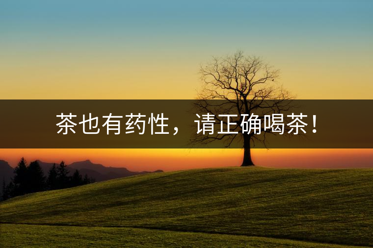 茶也有藥性，請正確喝茶！