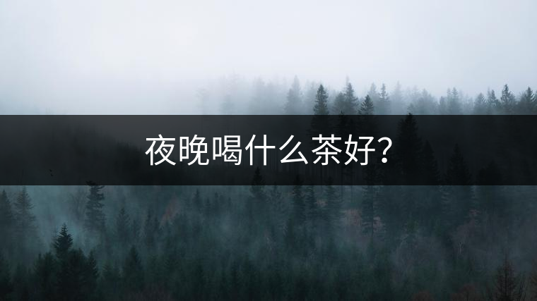 夜晚喝什么茶好？