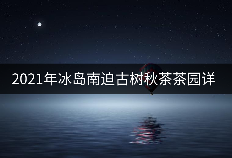 2021年冰島南迫古樹秋茶茶園詳解！