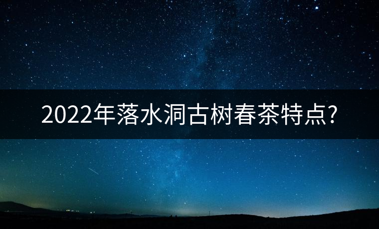 2022年落水洞古樹春茶特點?