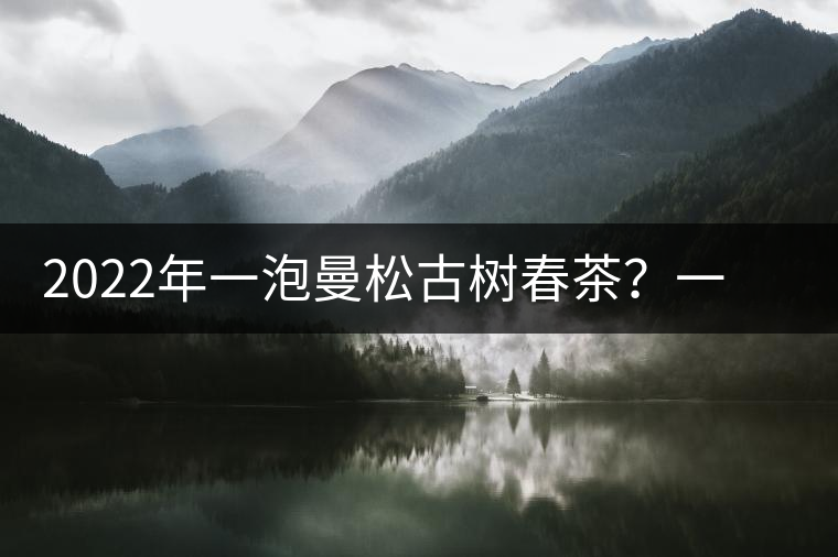 2022年一泡曼松古樹春茶？一飲帝王味……