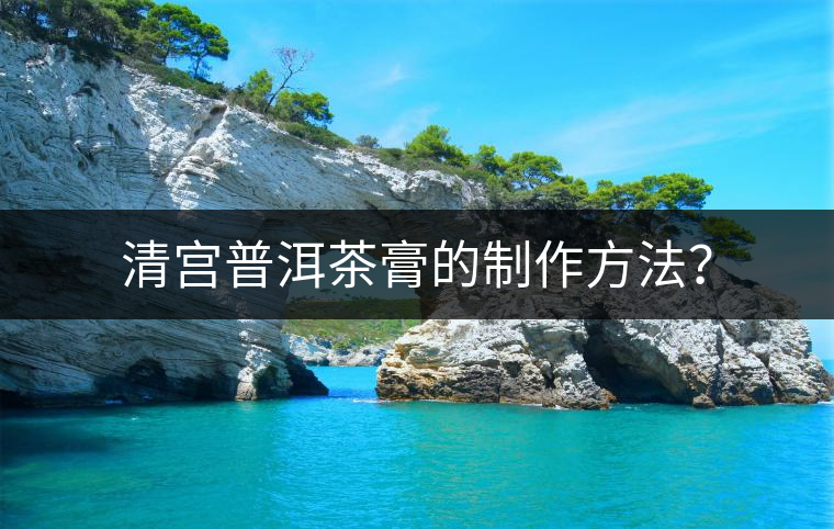 清宮普洱茶膏的制作方法？