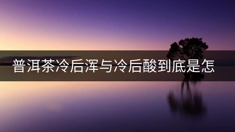 普洱茶冷后渾與冷后酸到底是怎么回事？