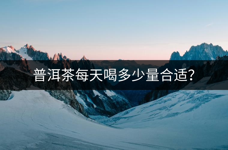 普洱茶每天喝多少量合適？