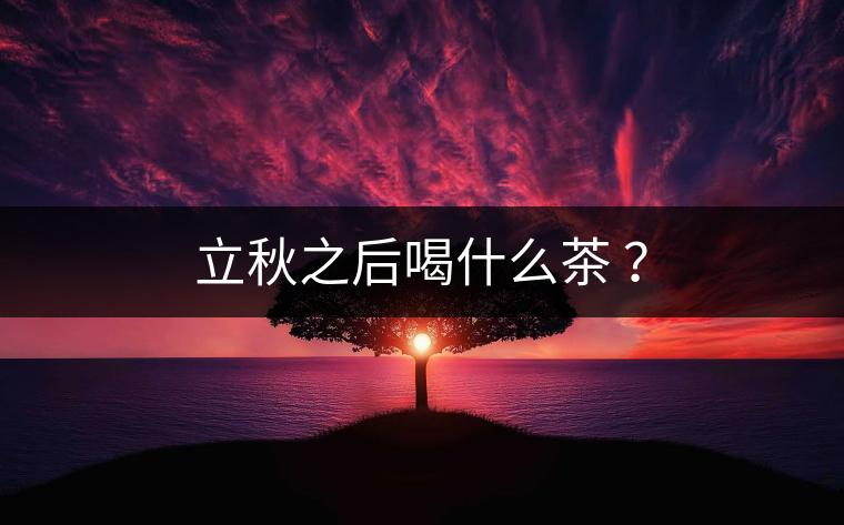 立秋之后喝什么茶 ？
