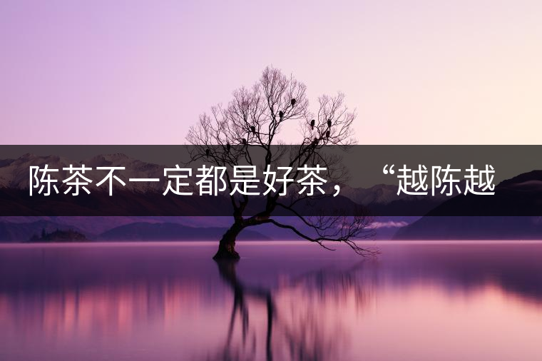 陳茶不一定都是好茶，“越陳越香”也要看茶種類！