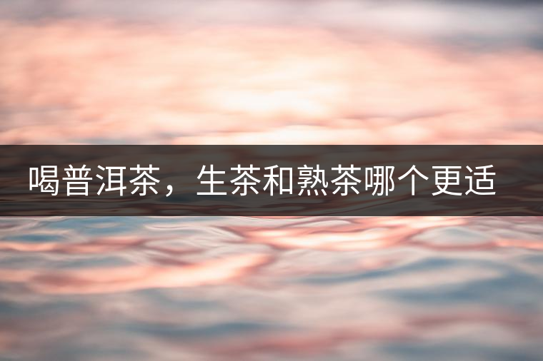 喝普洱茶，生茶和熟茶哪個更適合你？