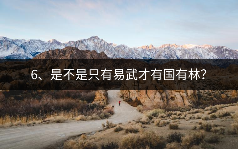 6、是不是只有易武才有國有林？