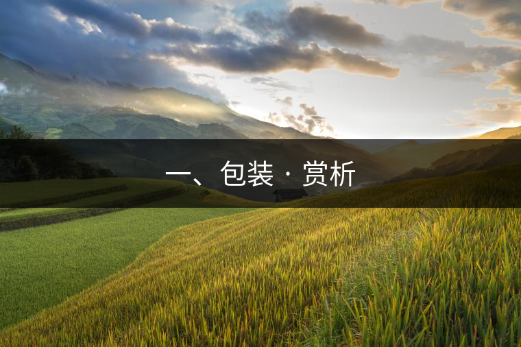 一、包裝 · 賞析