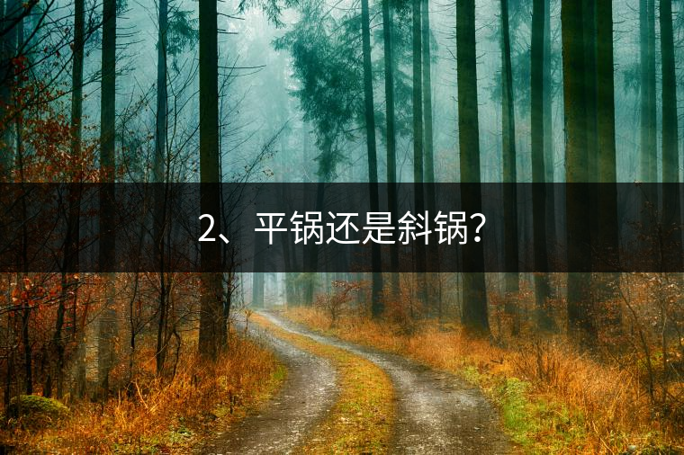 2、平鍋還是斜鍋？