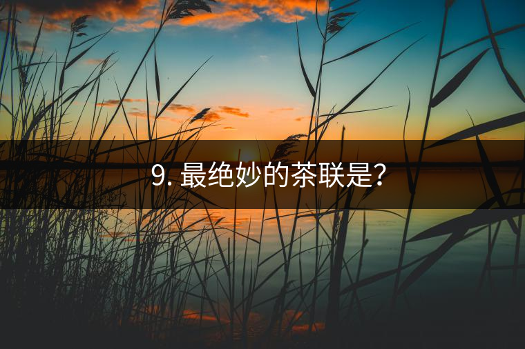 ? 9. 最絕妙的茶聯(lián)是？