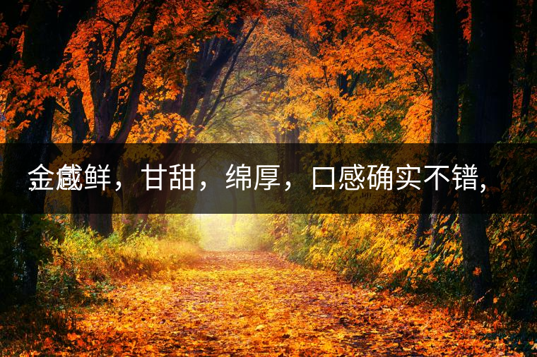 金色
，咸鮮，甘甜，綿厚，口感確實不鐠,還有上升空間。